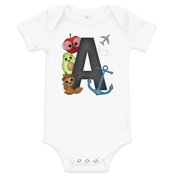 Letter A (Alphabet) - Baby Bodysuit