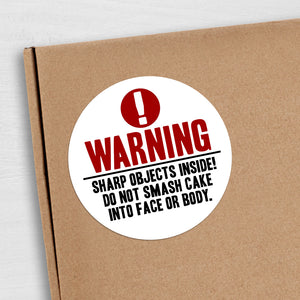 Warning Sharp Objects Inside (Cake Dowel) - Stickers