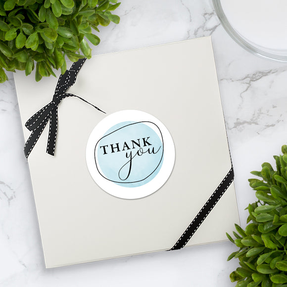 Thank You (Wavy Outline & Circle) - Stickers