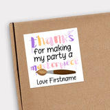 Thank You For Making My Party A Masterpiece (Paint) - Custom Stickers