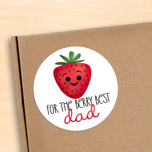 For The Berry Best Dad (Strawberry) - Stickers