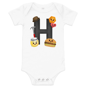 Letter H (Alphabet) - Baby Bodysuit