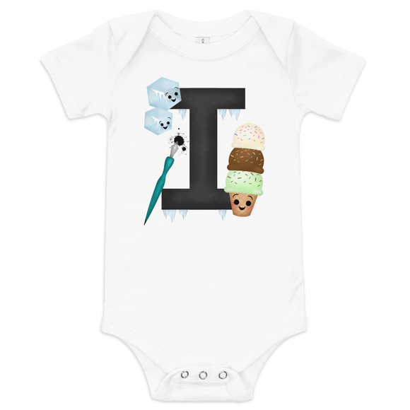 Letter I (Alphabet) - Baby Bodysuit