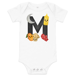 Letter M (Alphabet) - Baby Bodysuit