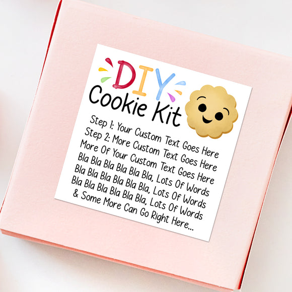 DIY Cookie Kit (Cookie With Face) - Custom Stickers