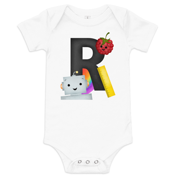Letter R (Alphabet) - Baby Bodysuit