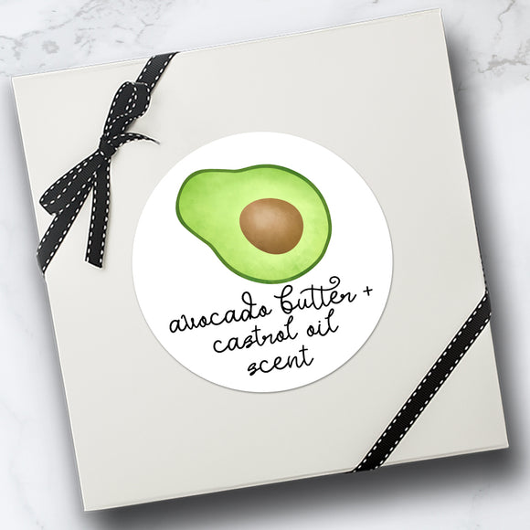Avocado Butter & Castrol Oil Scent - Stickers