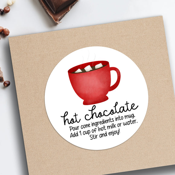 Hot Chocolate (Cone Instructions) - Stickers