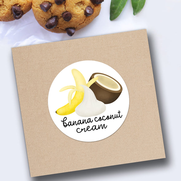 Banana Coconut Cream (Flavor) - Stickers