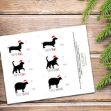 Christmas (Animal Silhouettes) - Print At Home Gift Tags