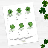 Happy St. Patrick's Day (Comical Clover) - Print At Home Gift Tags