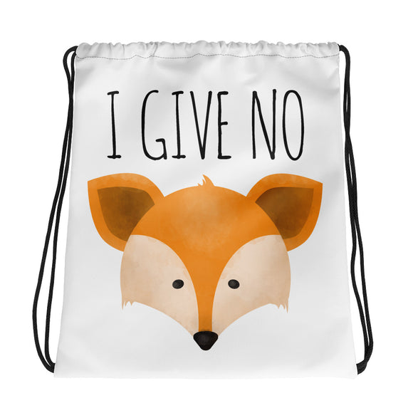 I Give No Fox - Drawstring Bag