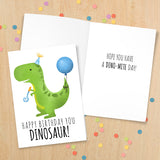 Happy Birthday You Dinosaur - Print At Home Card