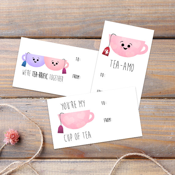 Valentine's Day (Tea) - Print At Home Gift Tags
