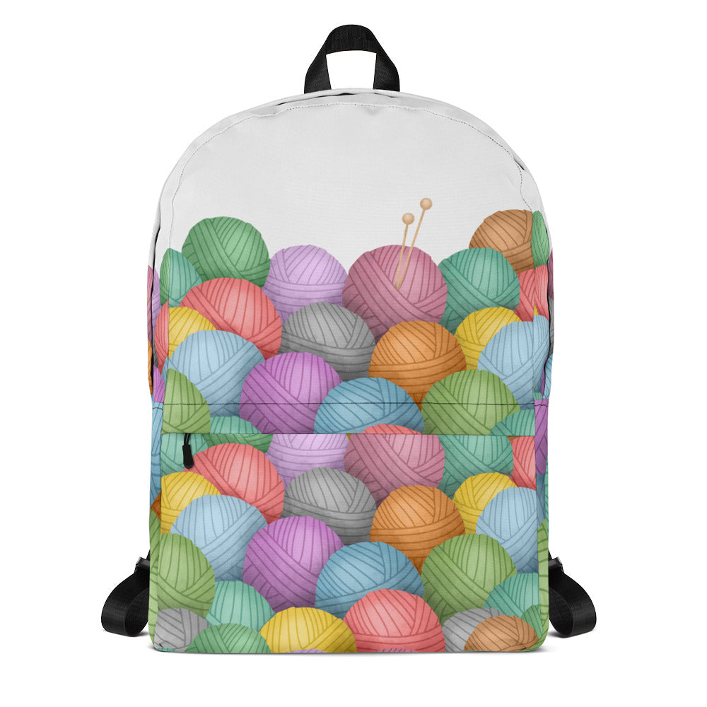 Yarn And Knitting Needles - Backpack