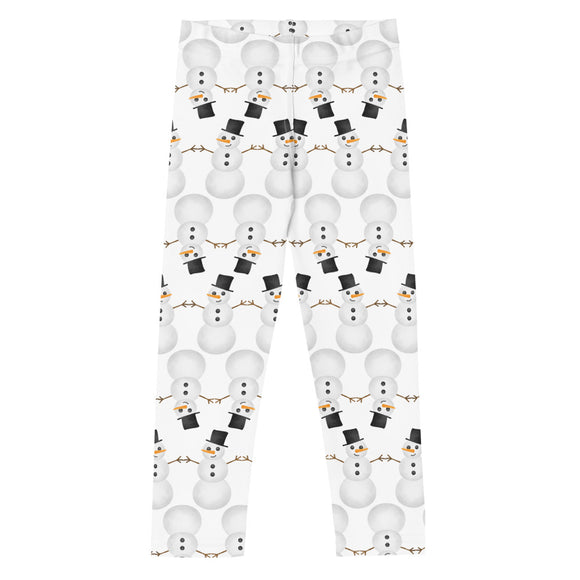 Snowman Pattern - Kids Leggings