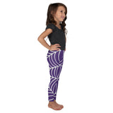 Spiderweb Pattern (Purple Background) - Kids Leggings