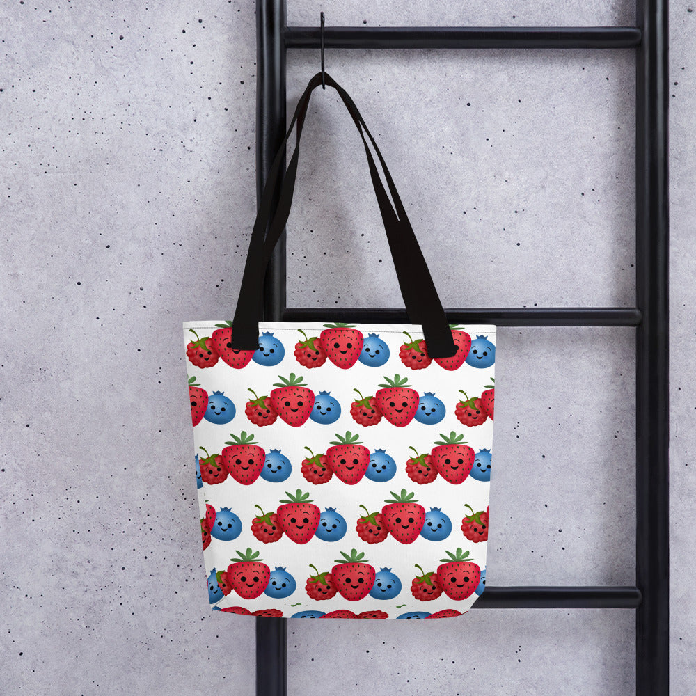 Berries Strawberry Raspberry Blueberry Tote Bag A Little Leafy