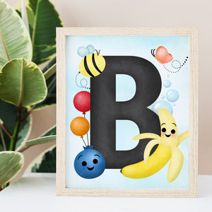 Letter B (Alphabet) - Ready To Ship 8x10" Print