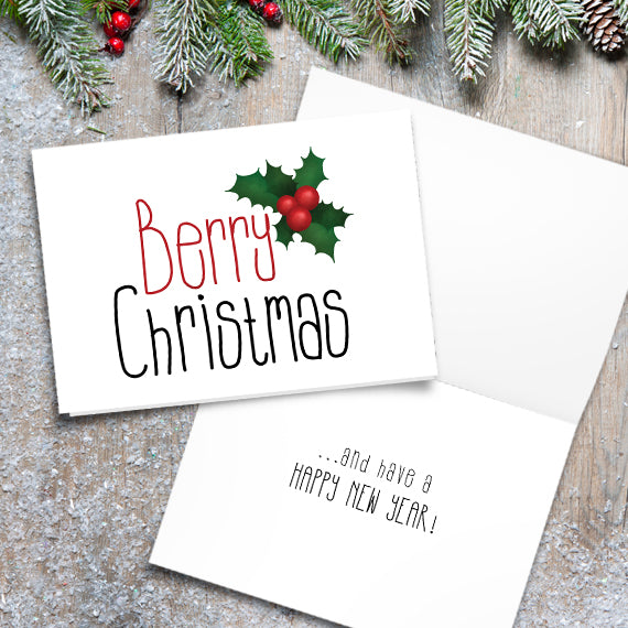 Berry Christmas - Print At Home Card