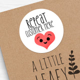 Repeat Customer Here (Happy Heart) - Stickers