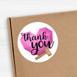 Thank You (Smash Cake Geometric Heart) - Stickers