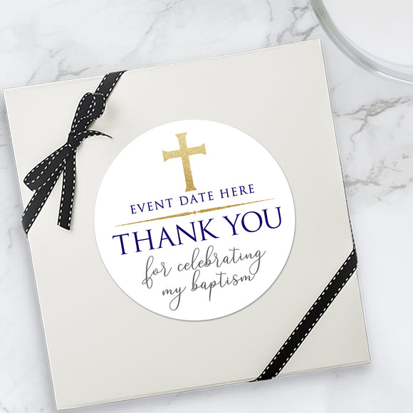 Thank You For Celebrating (Cross) - Custom Stickers