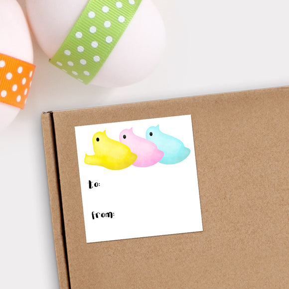 Easter Peeps (Gift Tag) - Stickers