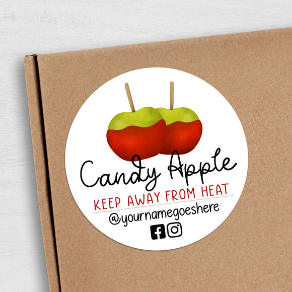 Candy Apple (With Social Media) - Custom Stickers