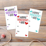 Happy Valentine's Day (Hearts) - Print At Home Gift Tags