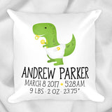 Baby-saur (Baby Dinosaur) - Custom Text Pillow