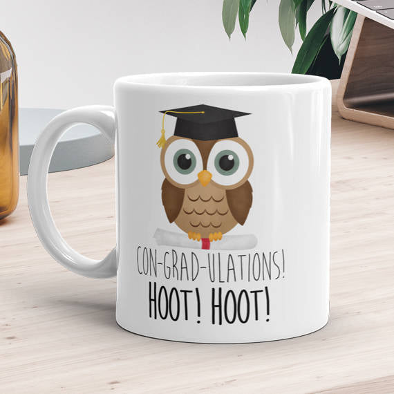 Con-grad-ulations! Hoot! Hoot! (Owl) - Mug