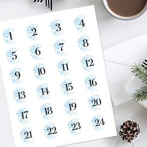 Advent Calendar (Snowflakes) - Stickers