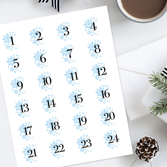 Advent Calendar (Snowflakes) - Stickers