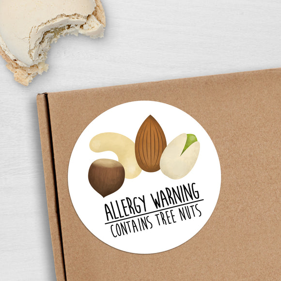 Allergy Warning (Tree Nuts) - Stickers