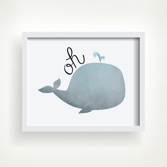 Oh Whale - Ready To Ship 8x10