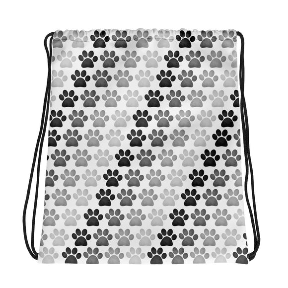 Paw Prints Pattern - Drawstring Bag