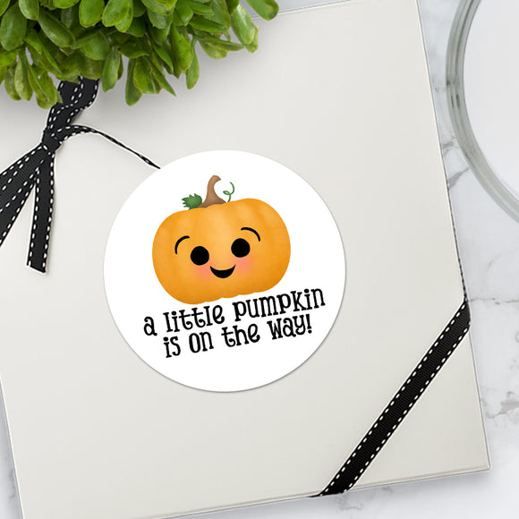 A Little Pumpkin Is On The Way - Stickers