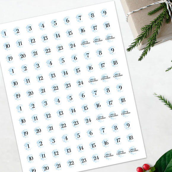 Advent Calendar (Snowflakes) - Mini Stickers