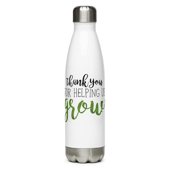 Thank You For Helping Me Grow - Water Bottle