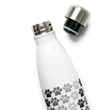 Paw Prints Pattern - Water Bottle