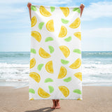 Lemon And Lime Slices Pattern - Towel