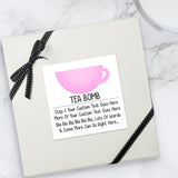 Tea Bomb (Pink Teacup) - Custom Stickers