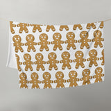 Gingerbread Cookie Pattern - Throw Blanket
