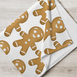 Gingerbread Cookie Pattern - Throw Blanket