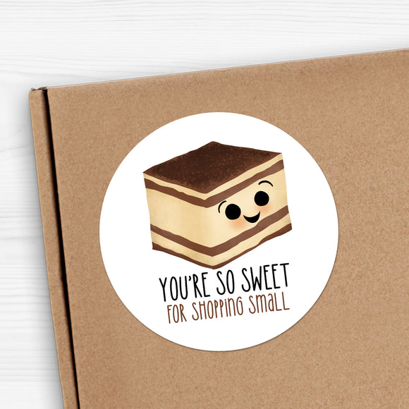 You're So Sweet For Shopping Small (Tiramisu) - Stickers