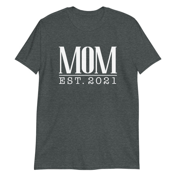 Mom Est. (Personalized Year) - Custom Text T-Shirt