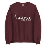 Nonna (EST Year) - Custom Text Sweatshirt