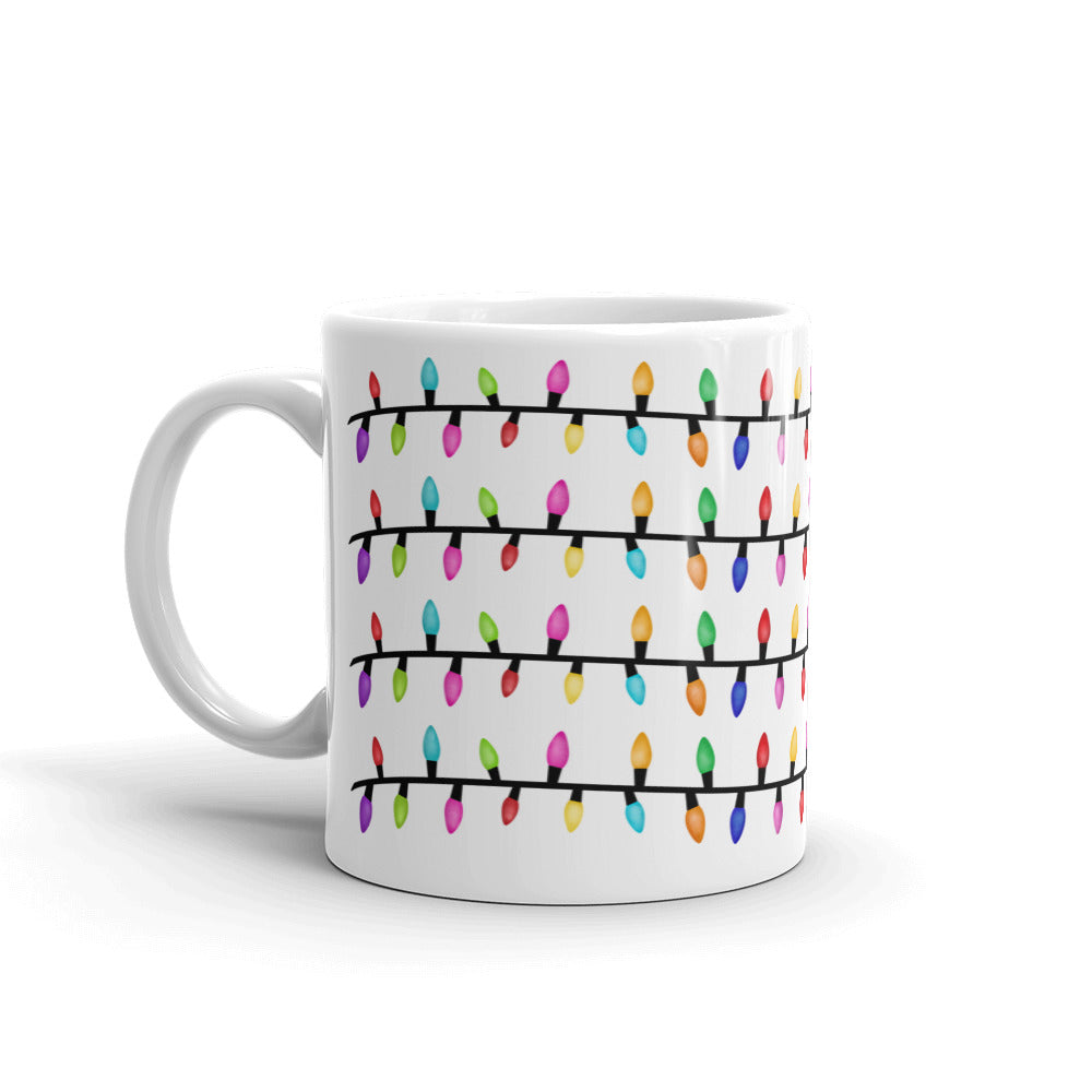 You Light Up My Life - Christmas Lights Coffee Mug by A Little Leafy