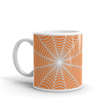 Spiderweb Pattern (Orange Background) - Mug